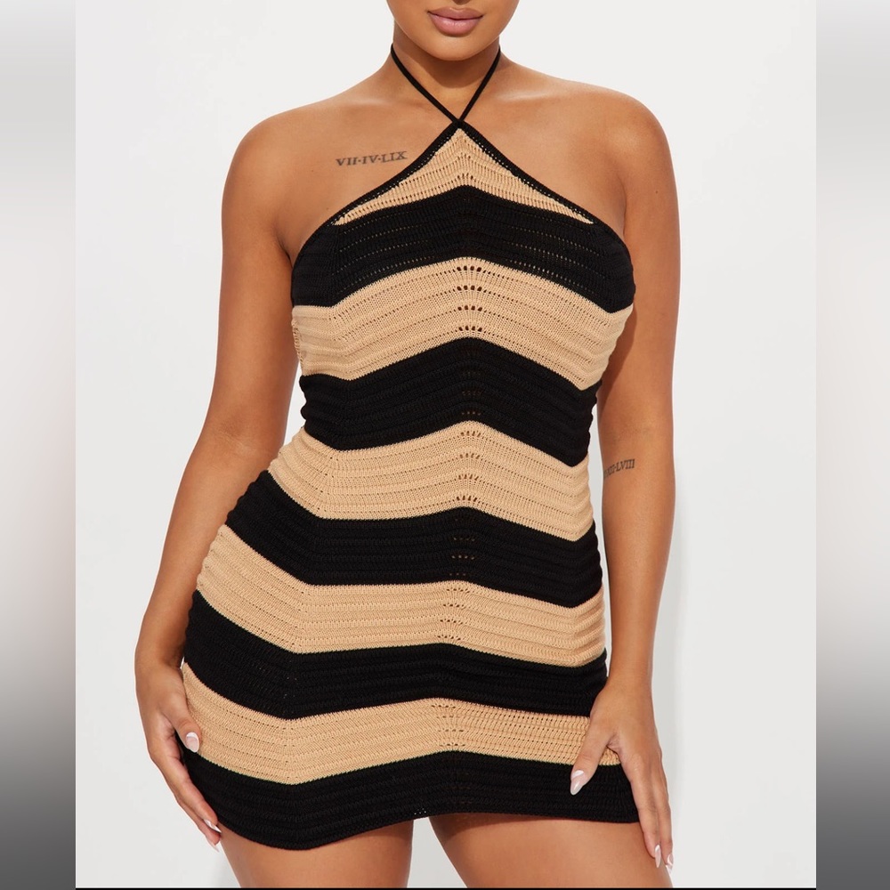 Fashion Nova Halter Mini Dress Brand New - Size M
